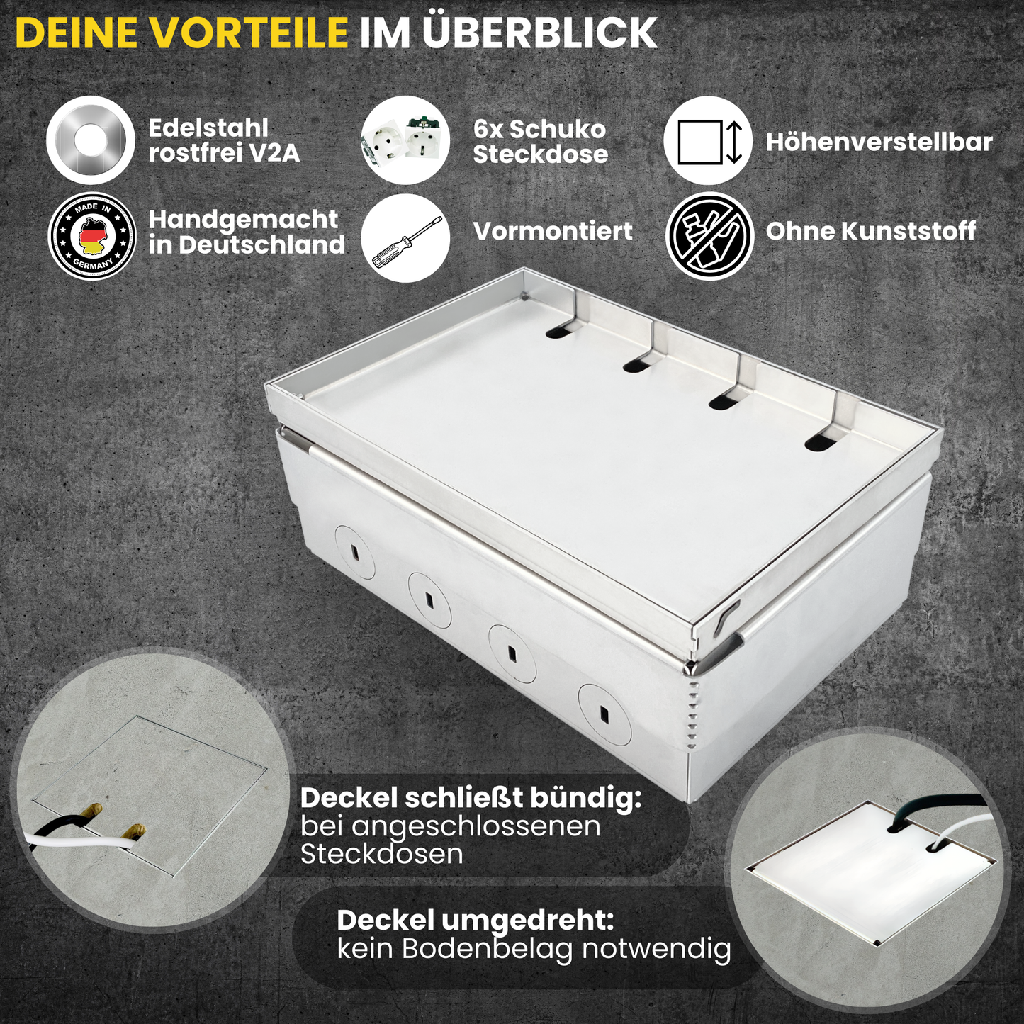 Bodentank für modernes Innendesign und Funktionalität.