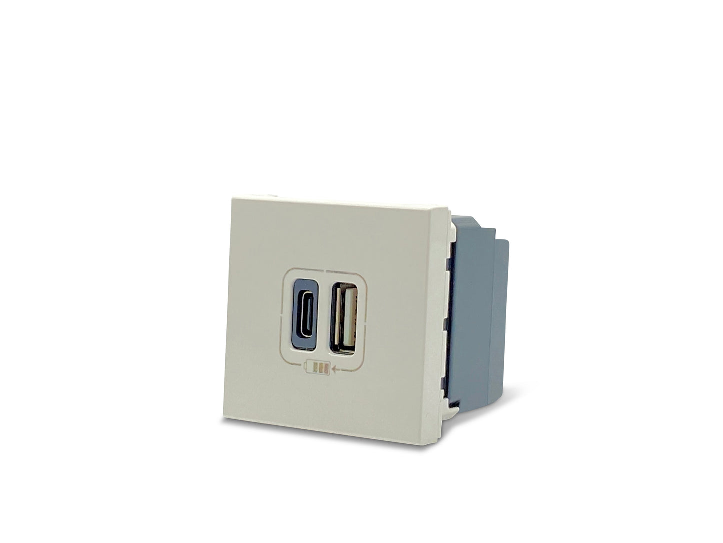 Legrand 077592 2x USB A+C Lademodul für die Bestückung einer Bodensteckdose.