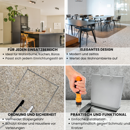 Bodentank für jeden Einsatzbereich. Ideal für Wohnräume, Küchen, Büros. Passt sich jeden Einrichtungsstil an. Elegantes Design - modern und zeitlos. Wertet das Wohnambiente auf. 