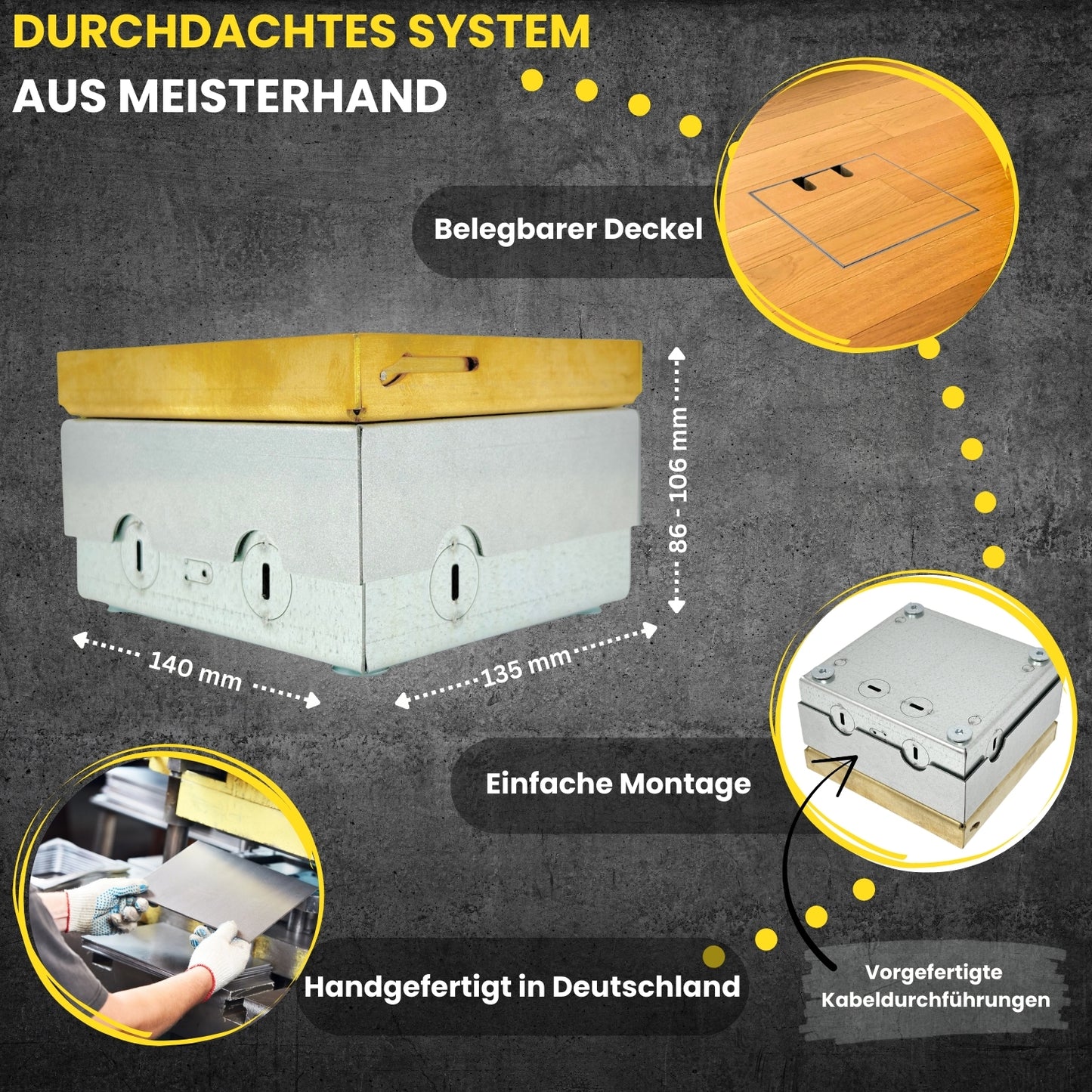 2-fach Bodentank Messing