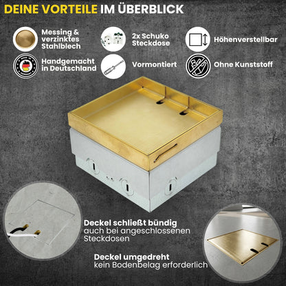2-fach Bodentank Messing